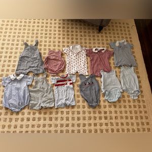 Bundle of boys’ summer clothes. All size 9-12 months. Various brands.